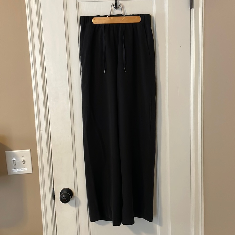 lululemon black wide leg pants